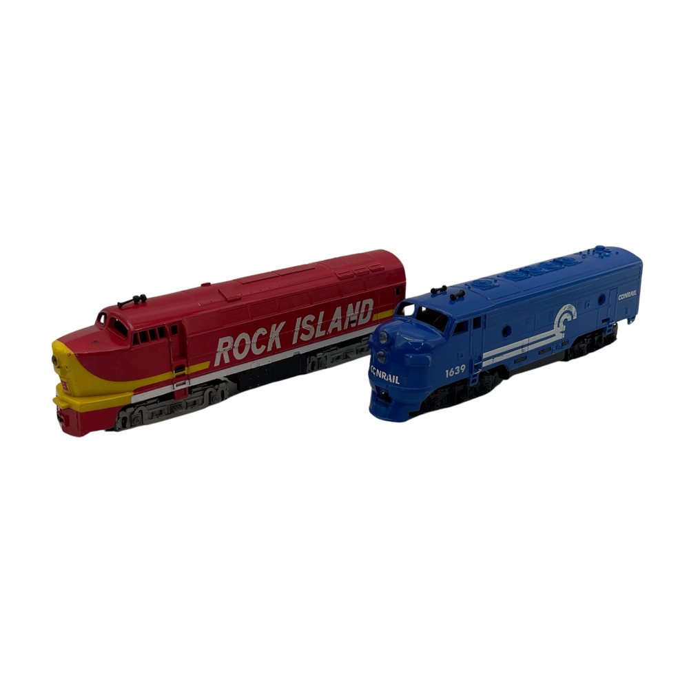 Vintage Tyco Rock Island and Conrail #1639 HO Scale Locomotive Lot of 2